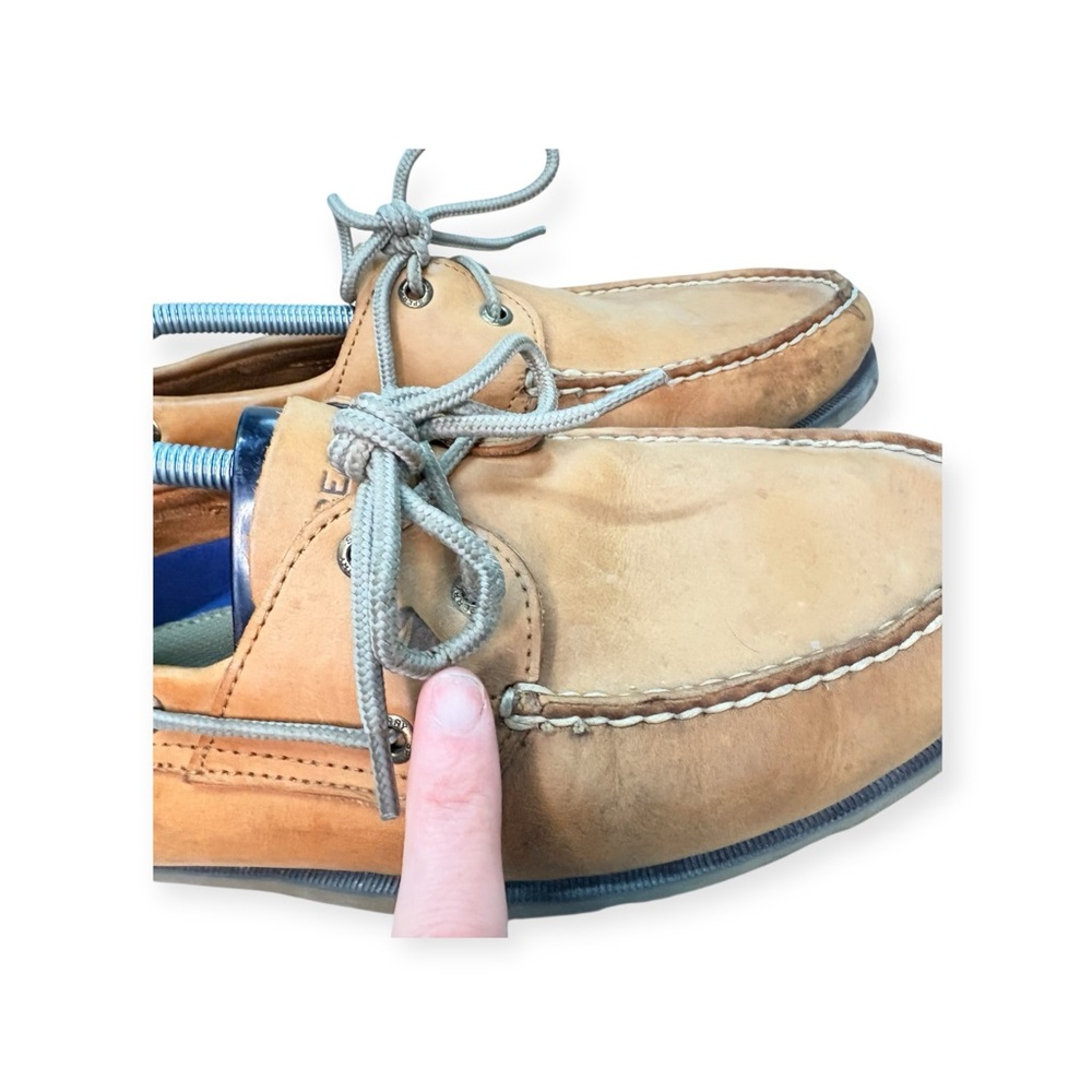 Sperry Tan Boat Shoes Moccasin Style - Picture 4 of 8